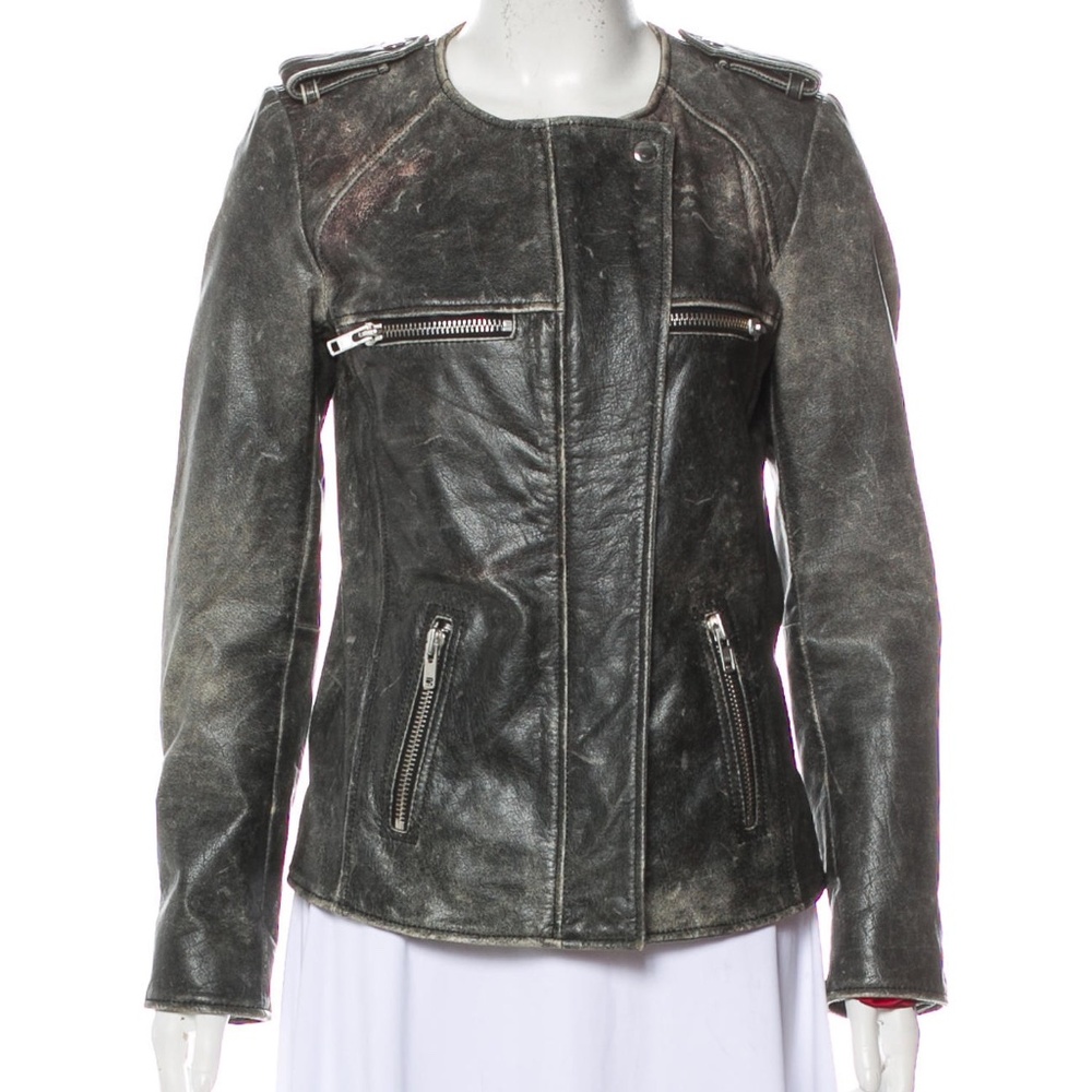 Isabel Marant Distressed Leather Jacket
